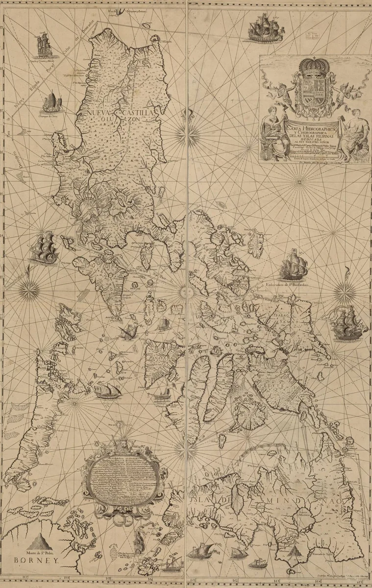 The 1734 Murillo Velarde map of the Philippines, central sheet